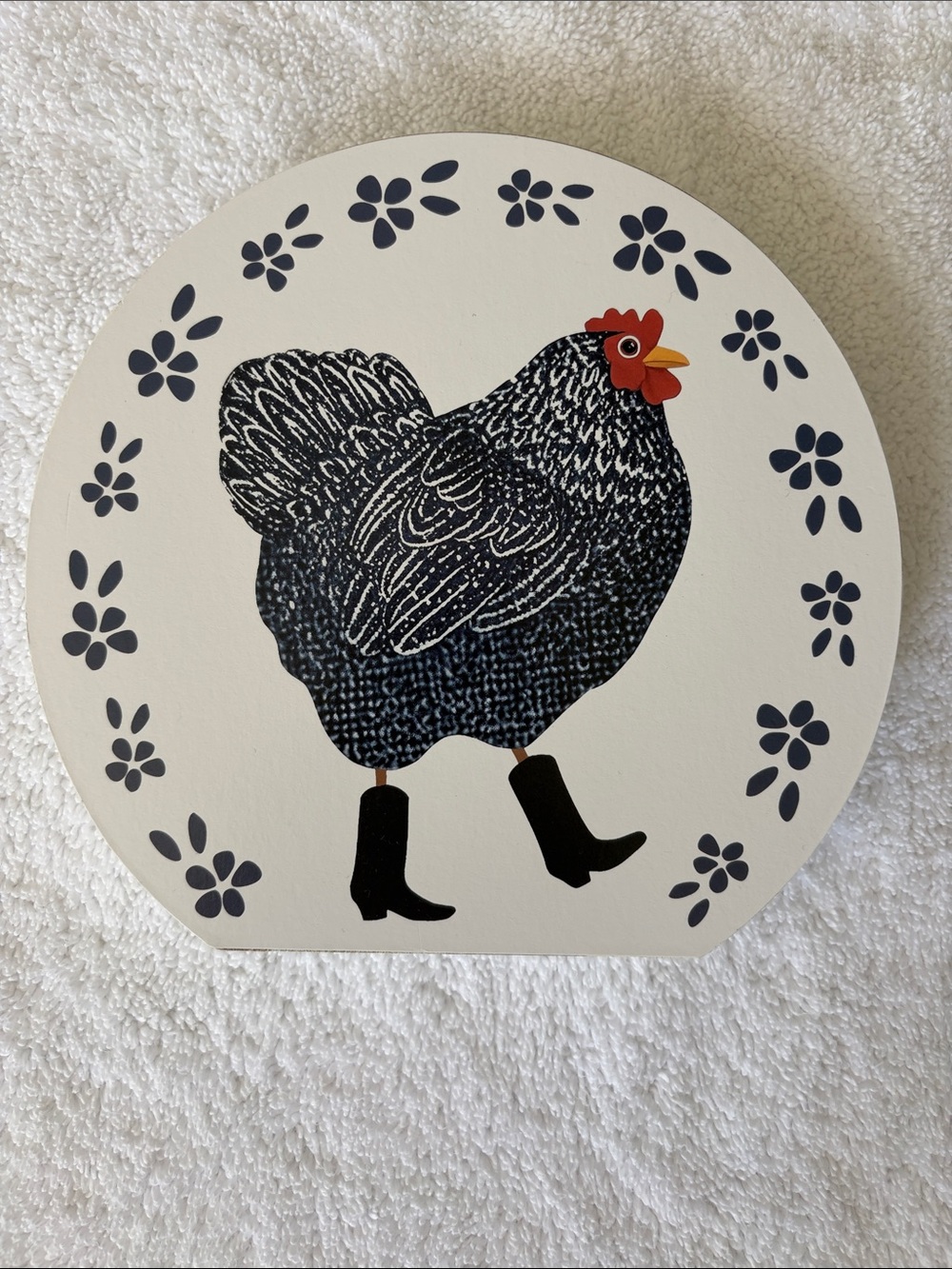 Farmhouse Black & White Chicken Wall Art